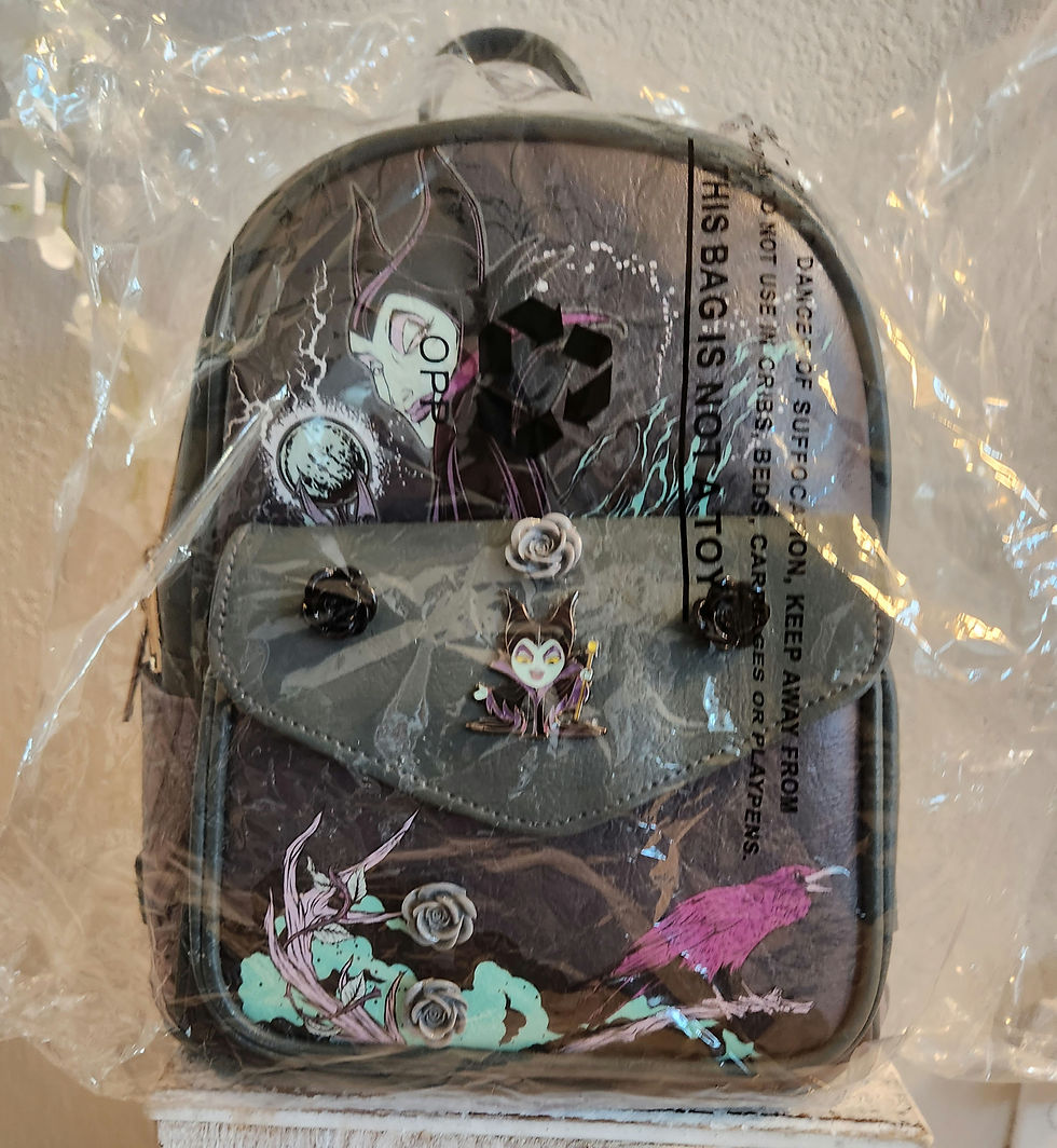 Thumbnail: Disney maleficent thorn and roses custom mini backpack 