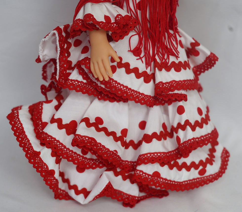 Thumbnail: Spanish Flamenco dress fits paula riena, corolle, and other 13" - 14" dolls