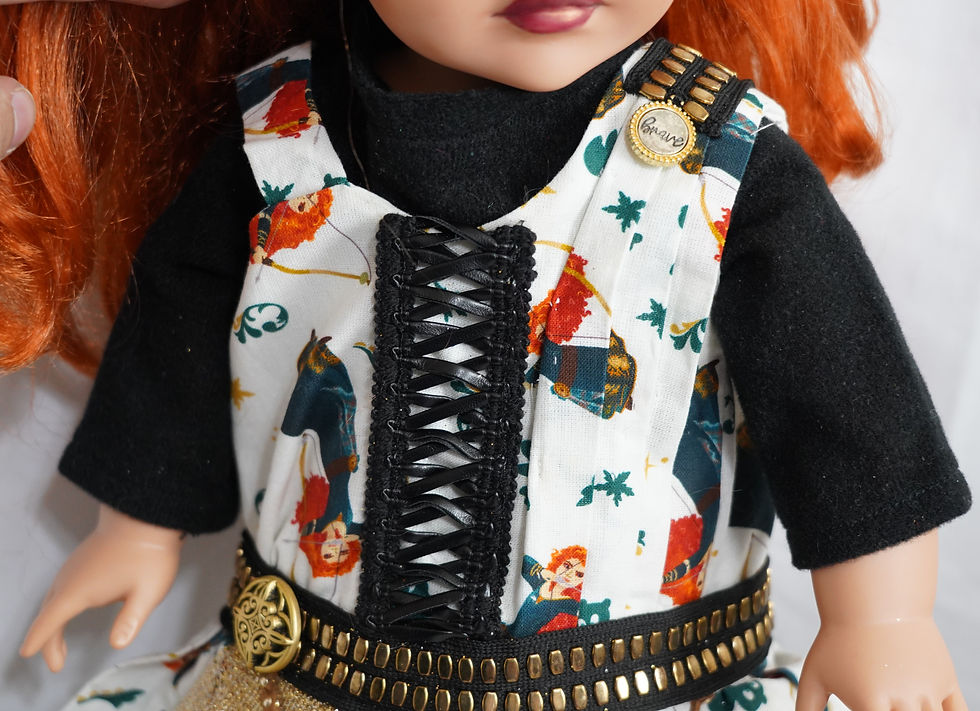 Thumbnail: Disneybound Merida Brave outfit fits american girl and other 18-19" dolls