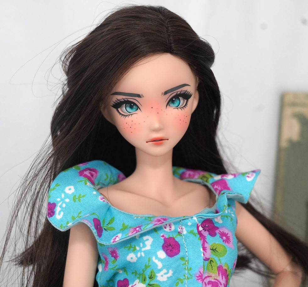 Thumbnail: smart doll Petali Viola flower dress fits other 1/3 dolls