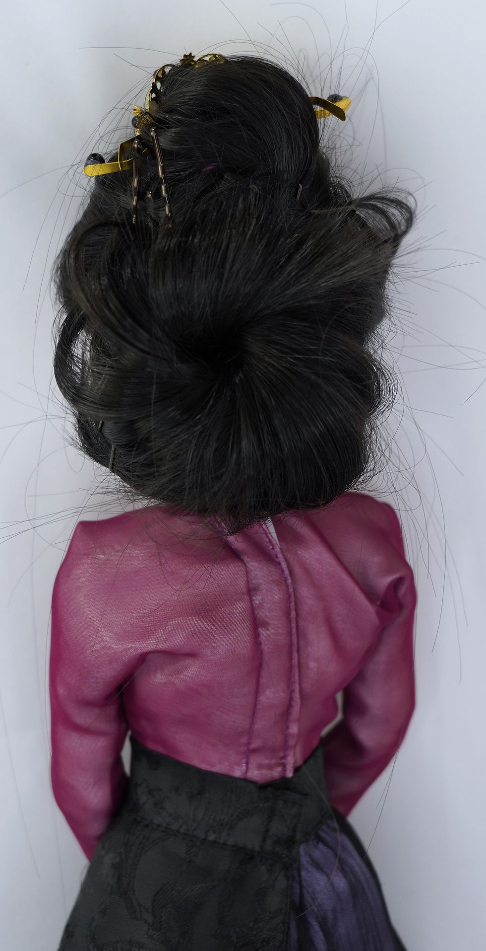 Thumbnail: Custom 22" 1/3 Vinyl BJD MSD joint Dolls Chinese Tang dynasty "Hua" black hair