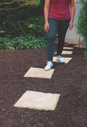 "NEW" Beige Limestone Stepping Stones w/ Ground Stakes