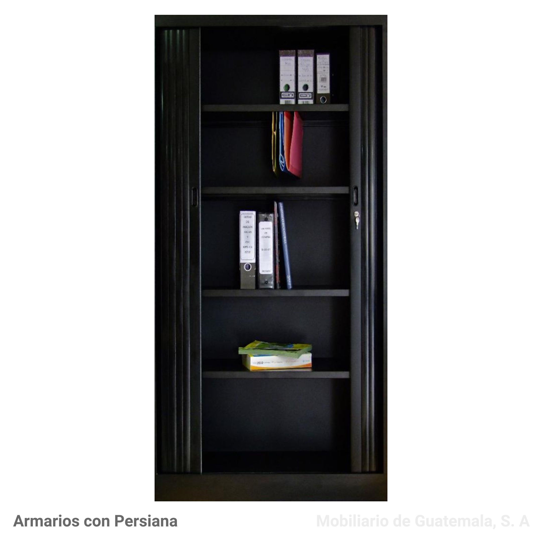 Armario de Persiana Negra 102X45X180 CM