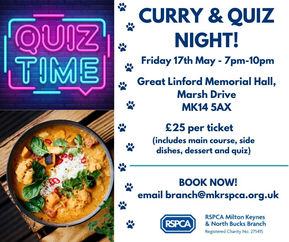 Curry and Quiz night....tickets available now!