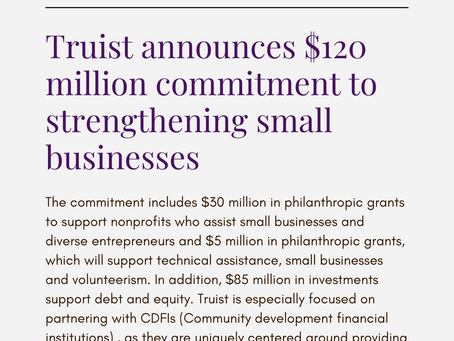Truist announces $120 million commitment to strengthening small businesses