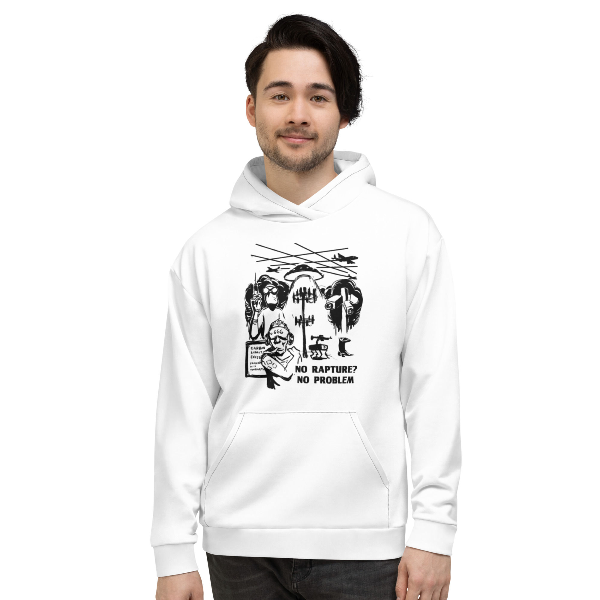 Neutral NO RAPTURE Hoodie (white)