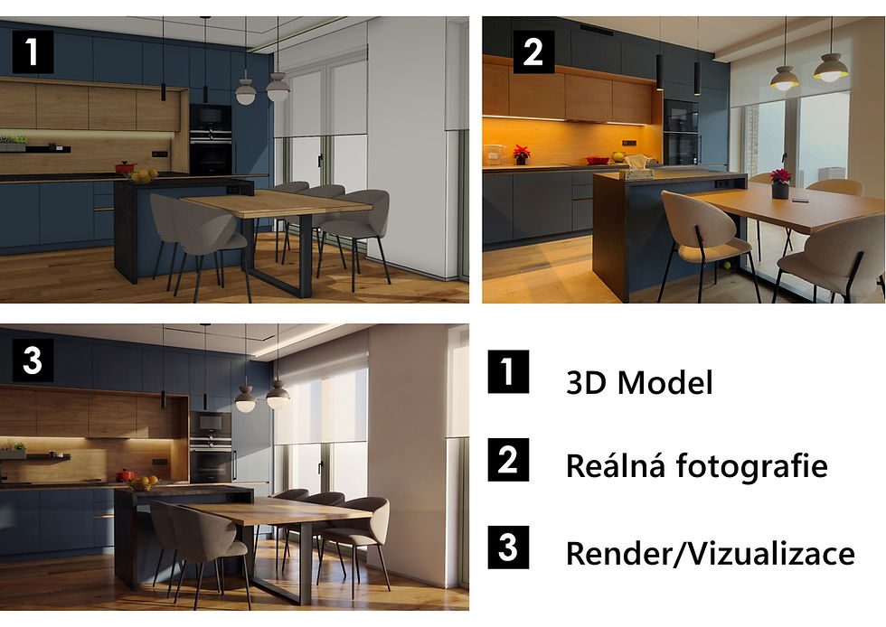 3D Model / Render / Reálná fotografie
