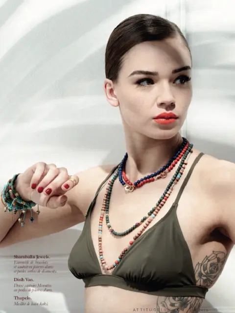 Design maillot de bain pour thapelo paris, paru dans Attitude Magazine