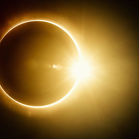 solar eclipse with black background