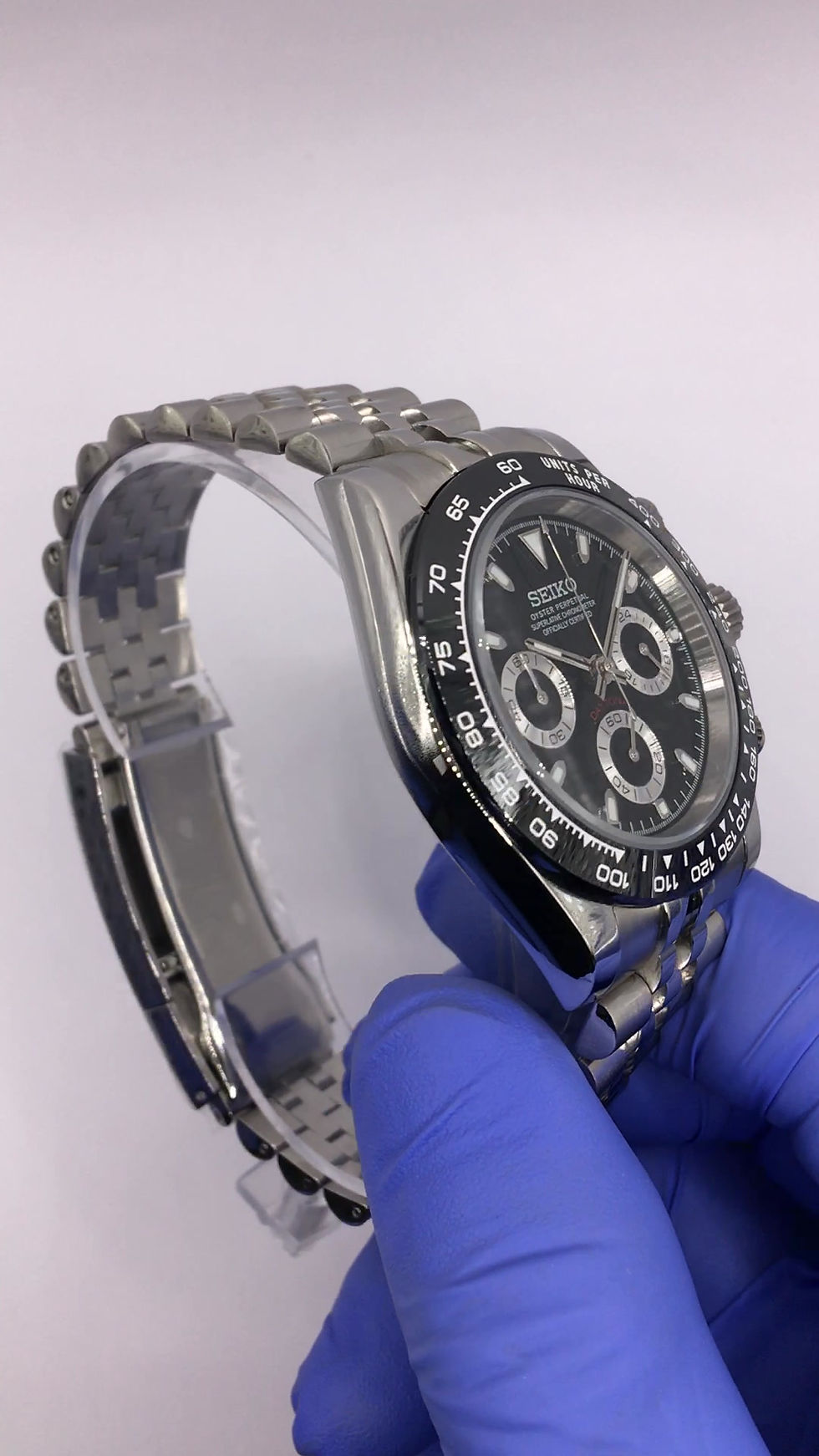 Thumbnail: Black Daytona mod on Jubilee bracelet