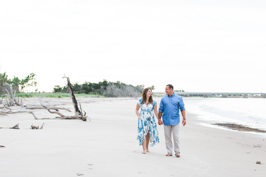 Romantic Driftwood Beach Engagement Session At Big Talbot Island