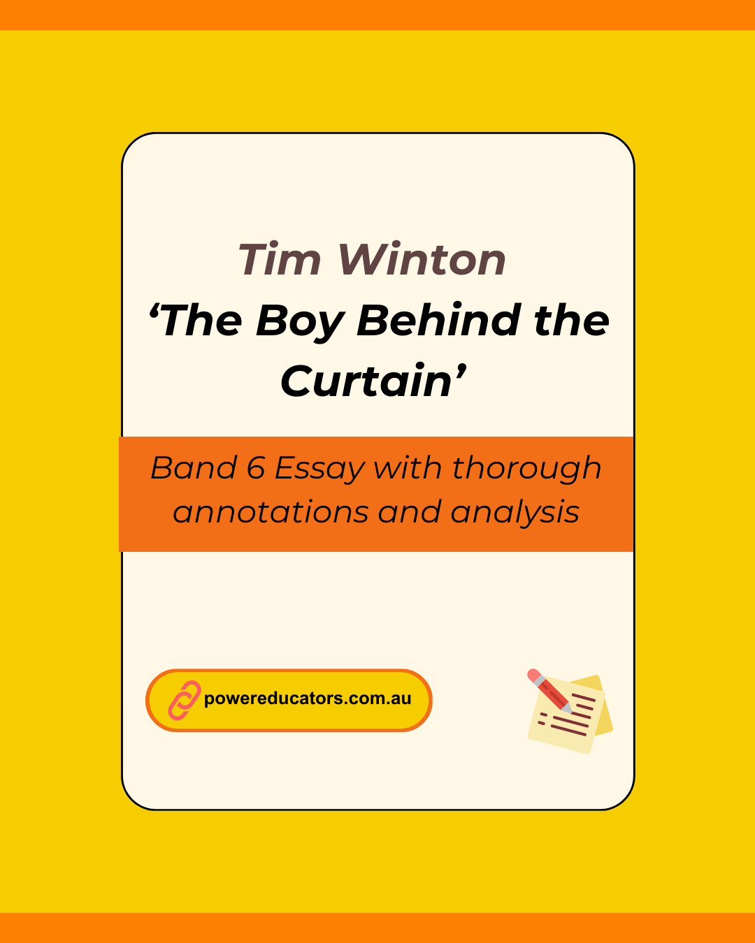 The Boy Behind the Curtain Essay and Analysis