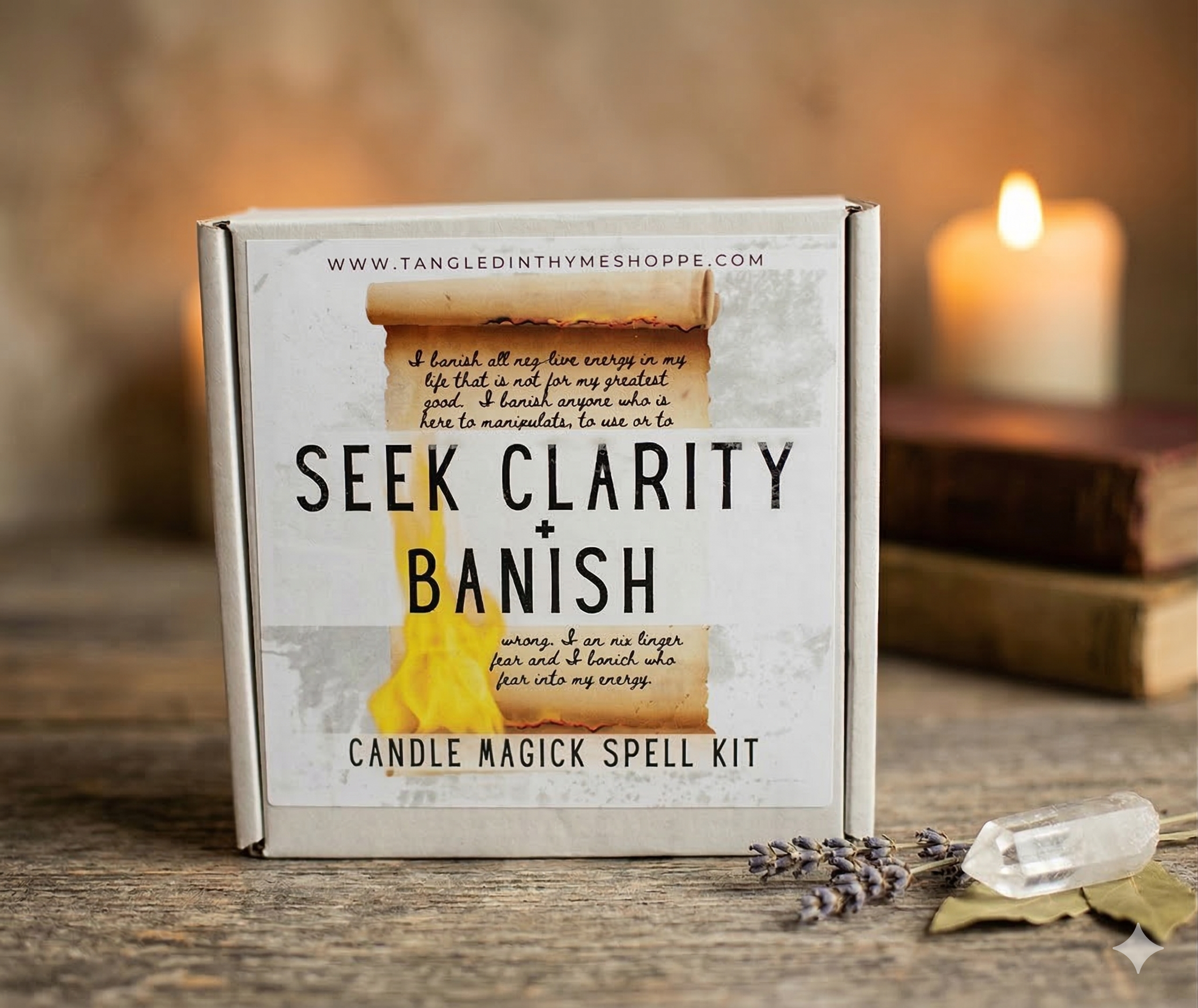 Seek Clarity & Banish Spell Candle Kit