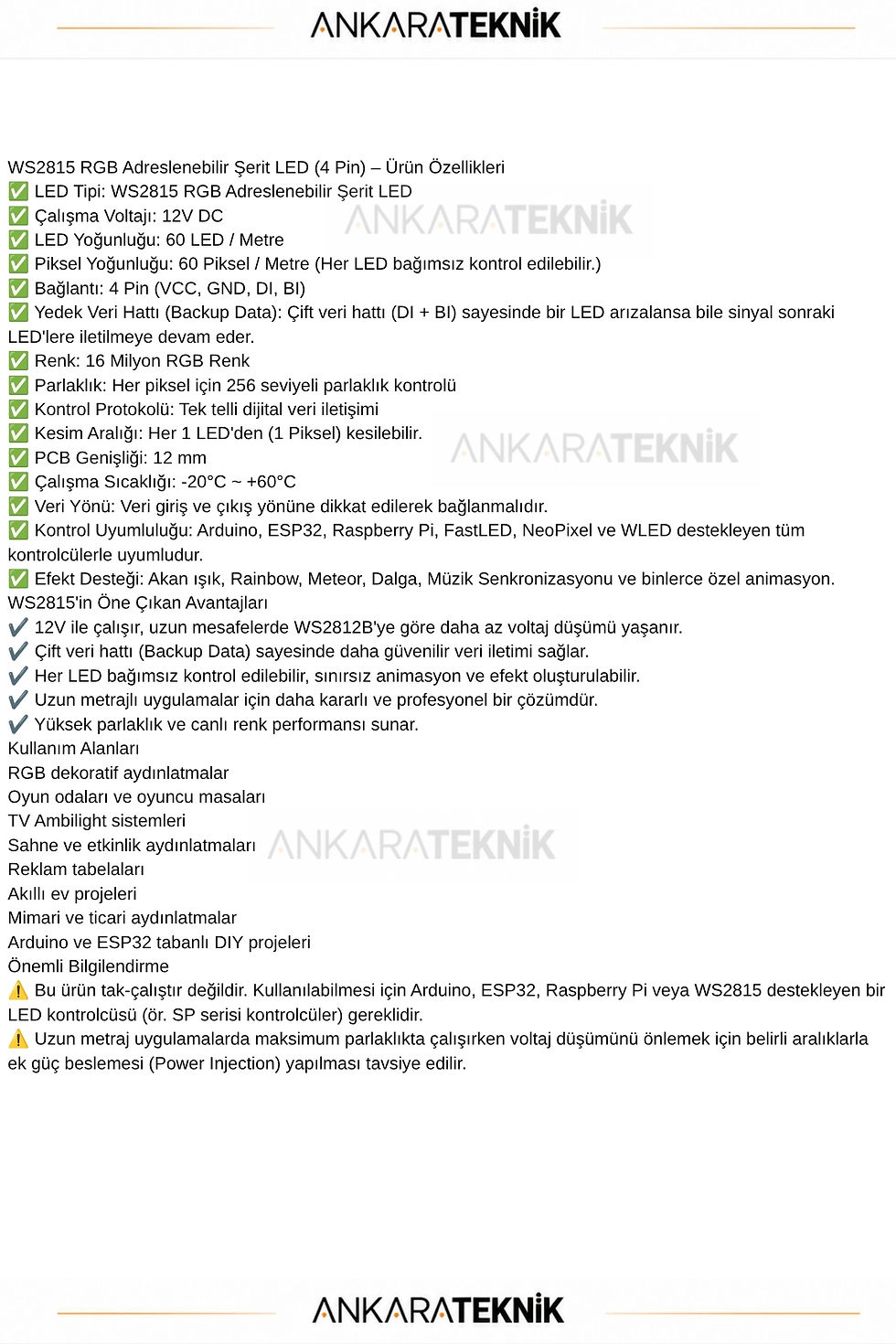 Küçük resim: WS2815 12V ARGB Piksel Şerit LED 60 LED/m 60 Piksel/m IP30 Çift Sinyal