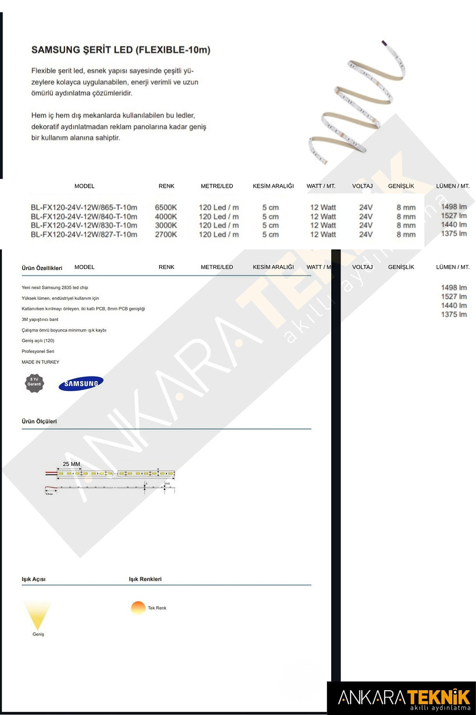 Thumbnail: Samsung 24 Volt Anahtarlı Şerit LED 10 Metre Hazır Set