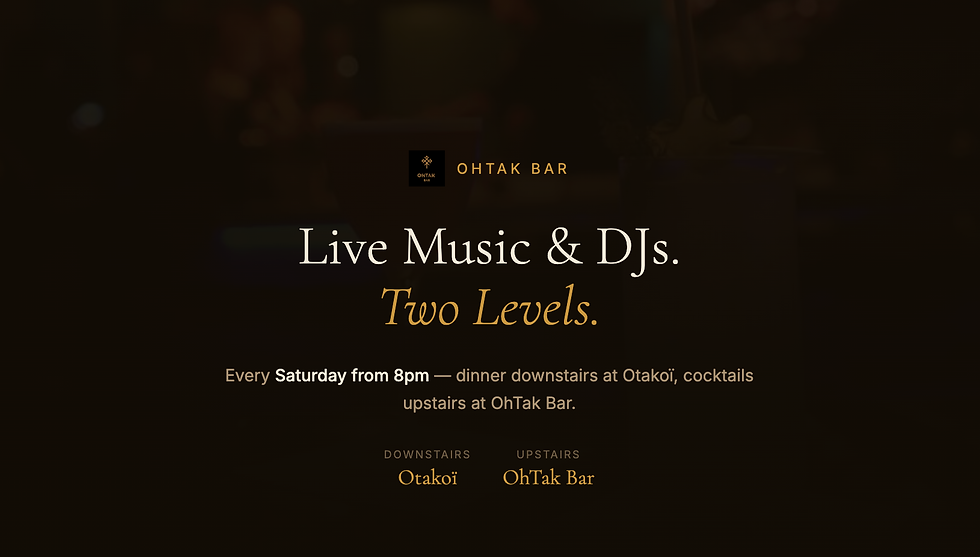 Saturday Sessions at Otakoï & OhTak