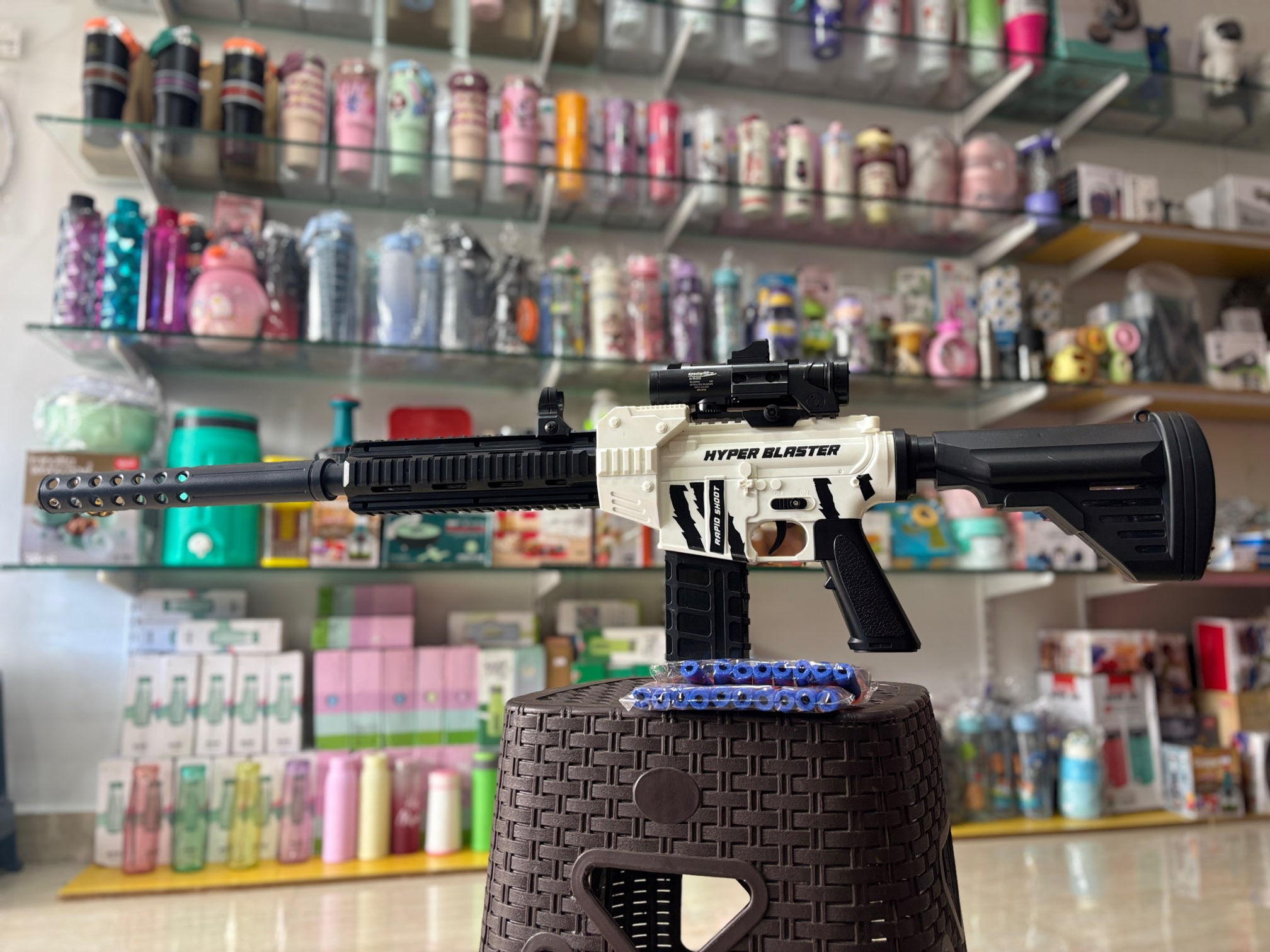 Hyper Blaster M4A1 Storm Shooting Gun with Scope (Automatic Rifle Toy)