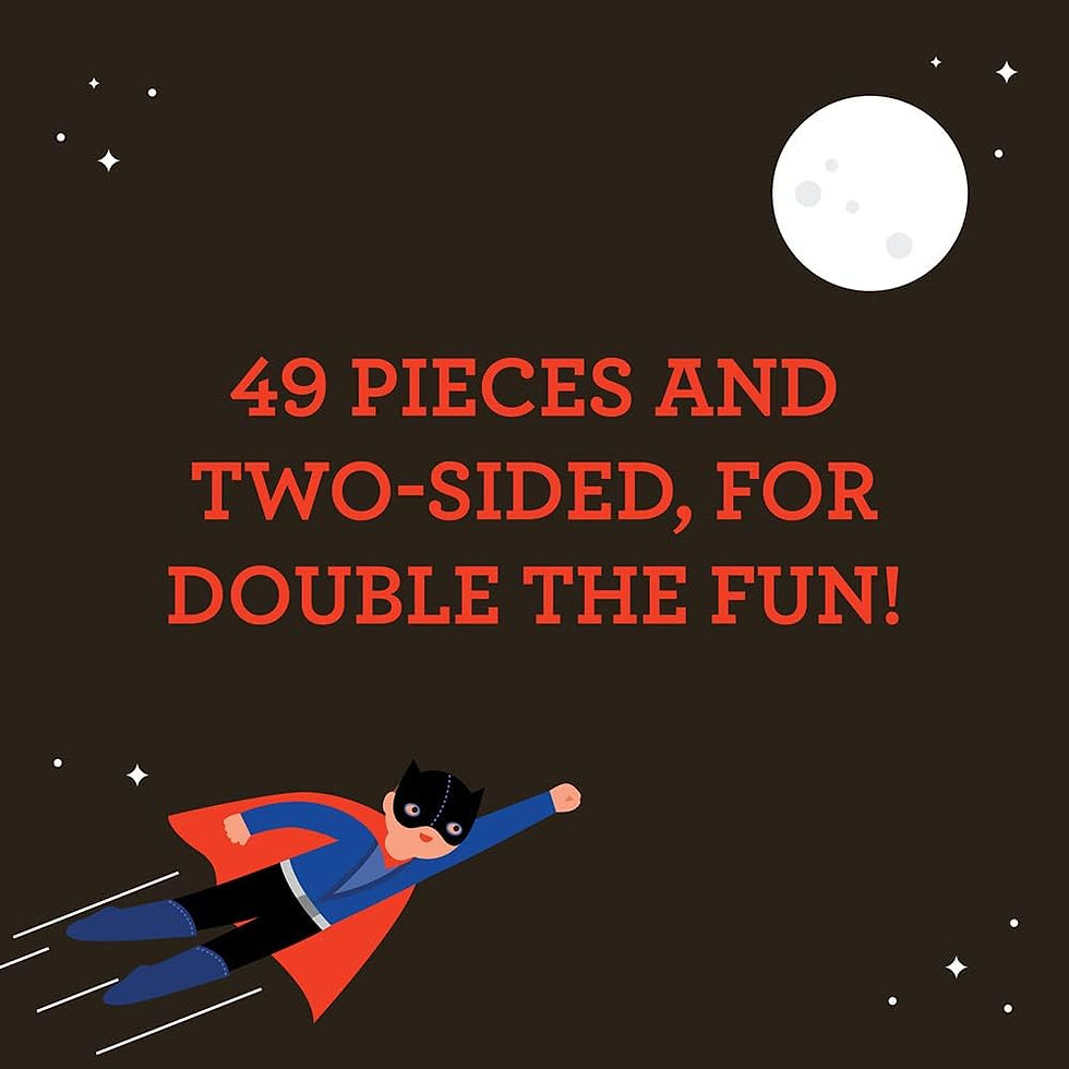 Thumbnail: Petit Collage Two Sided On The Go Puzzle - Superheroes