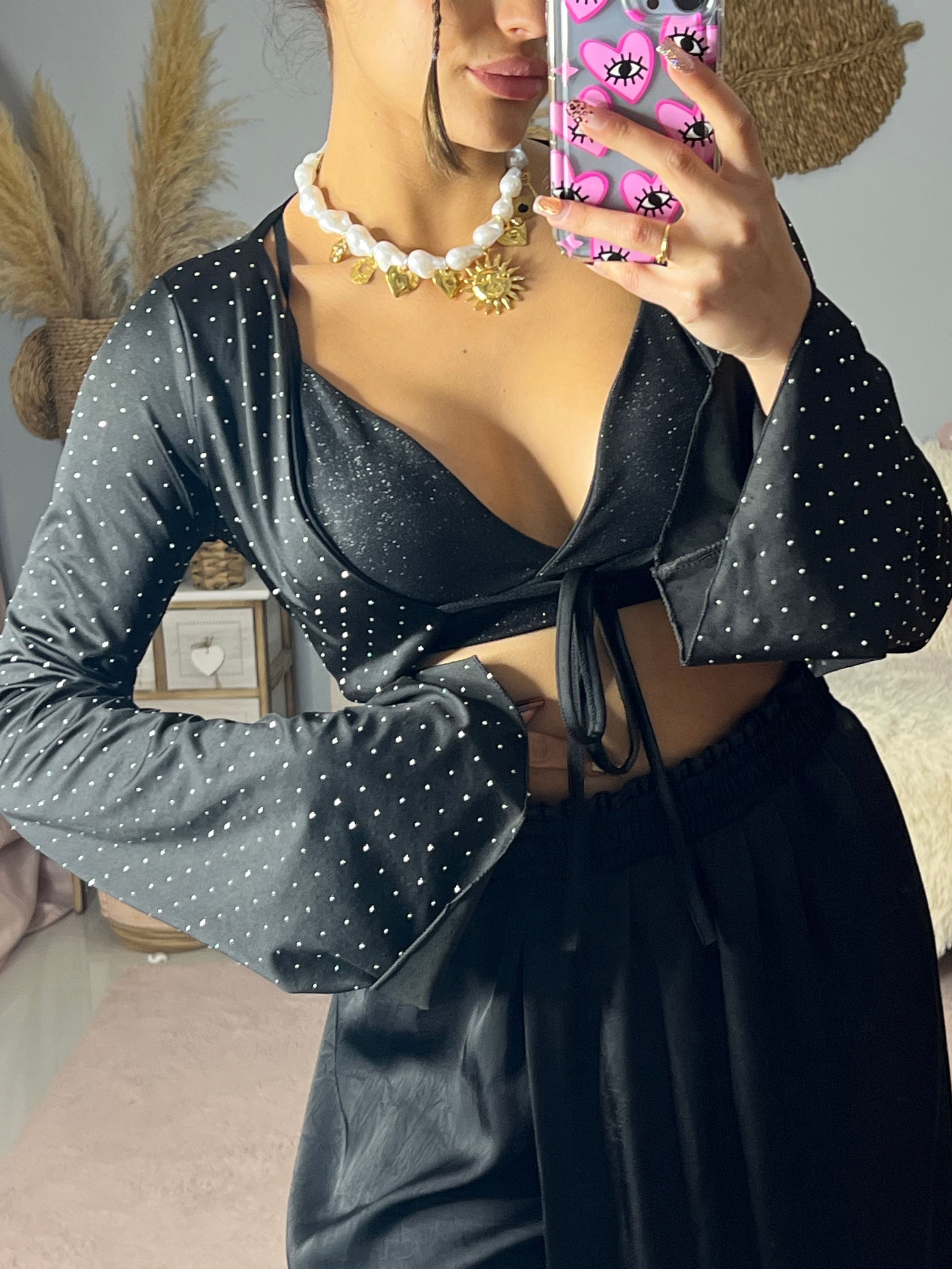 Manche à strass