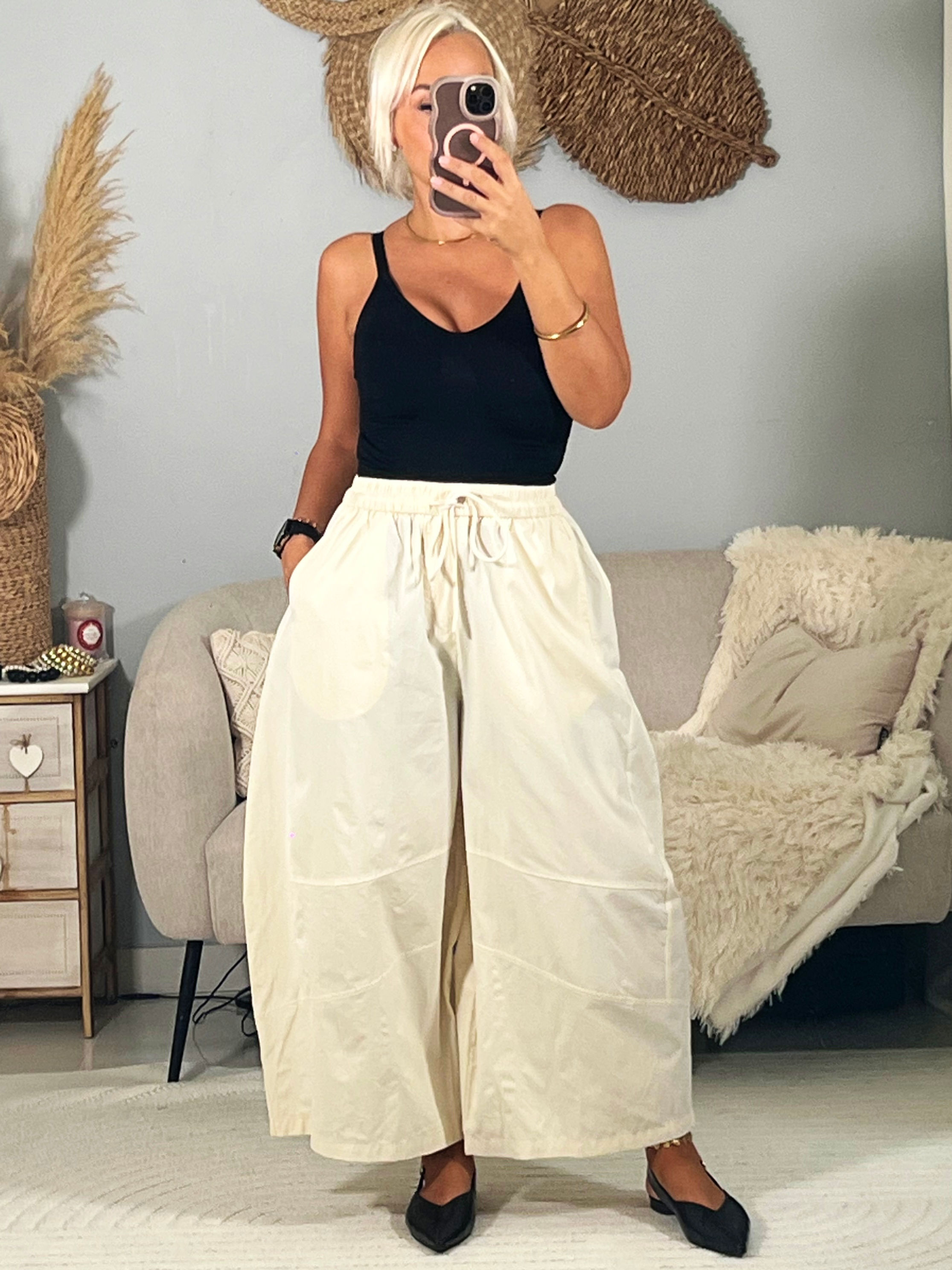 Pantalon ballon beige