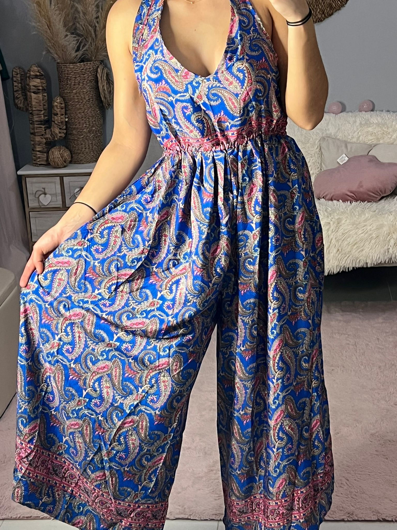 Combi-pantalon en soie