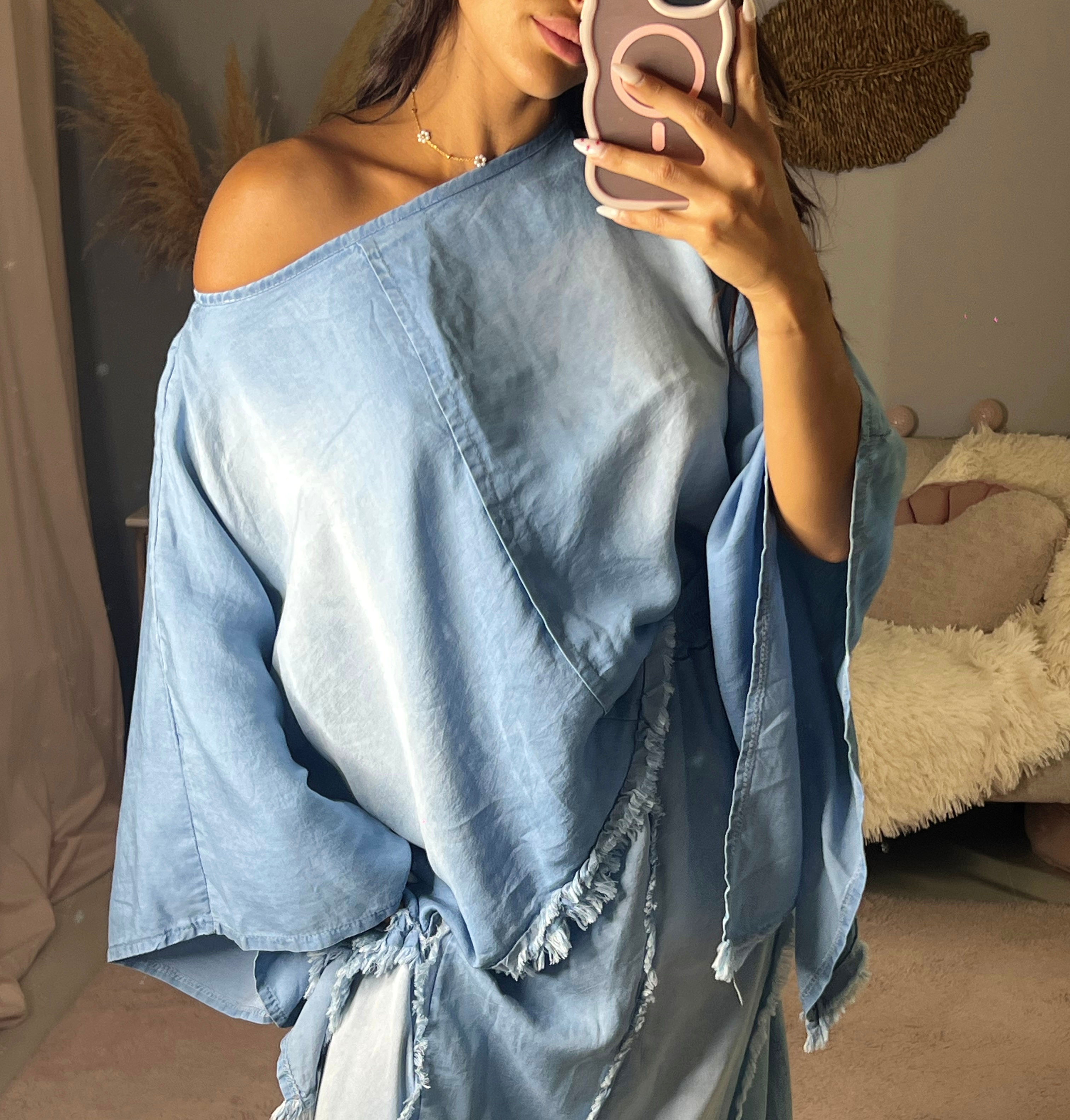 Poncho en jeans 
