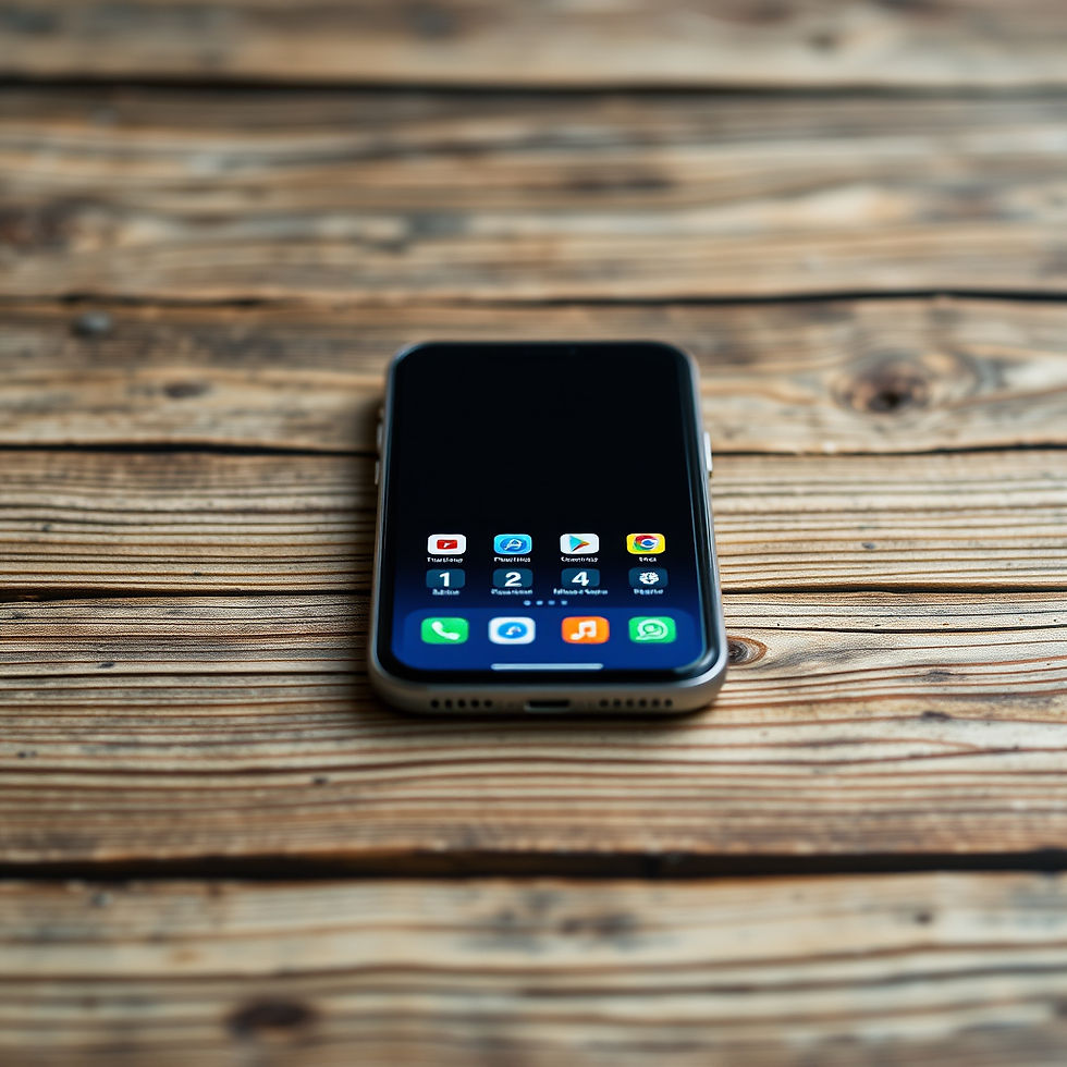 mobile lied on wood table as a reference for fasting