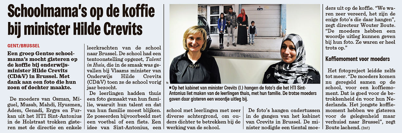 schoolmama's op de koffie bij de miniters Nieuwsblad