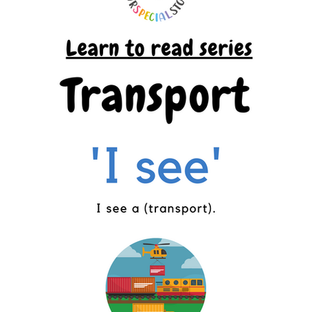 Learn to read series: Transport theme!