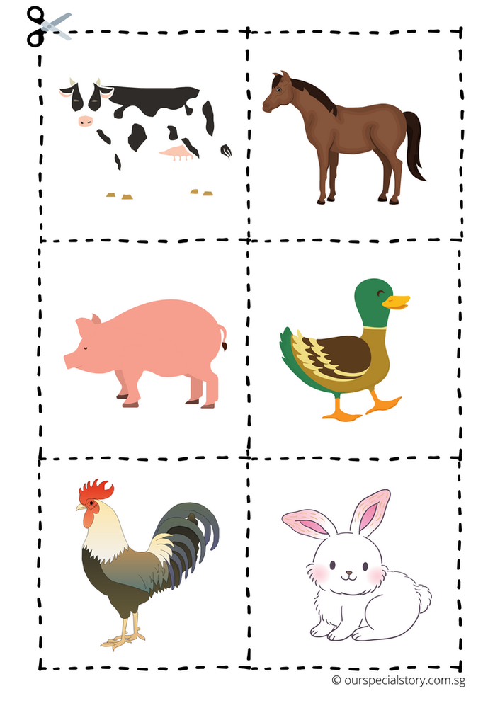 Farm Animals Matching Printable Farm Animals Matching Printable