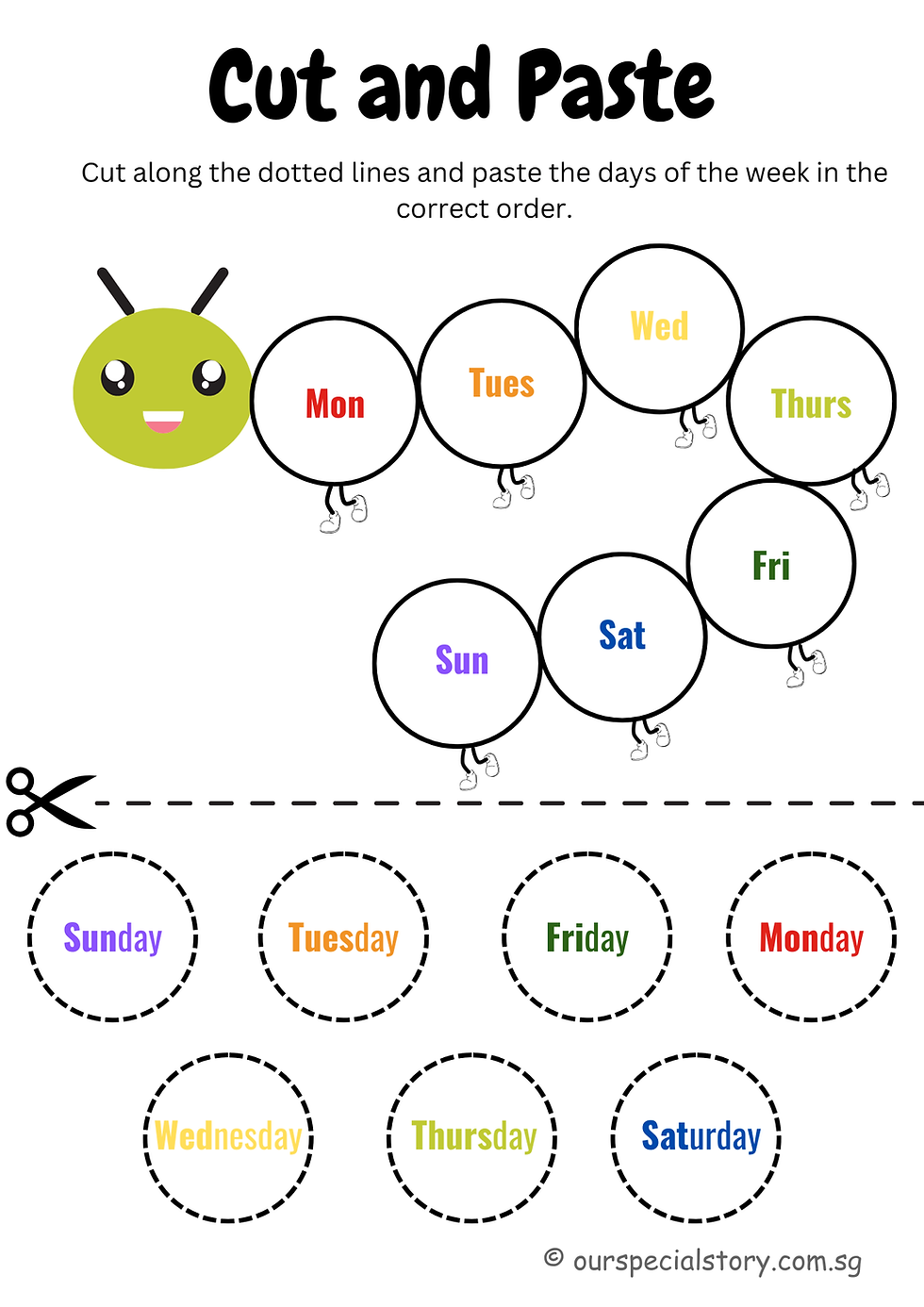 Days of the Week (Cut and Paste)