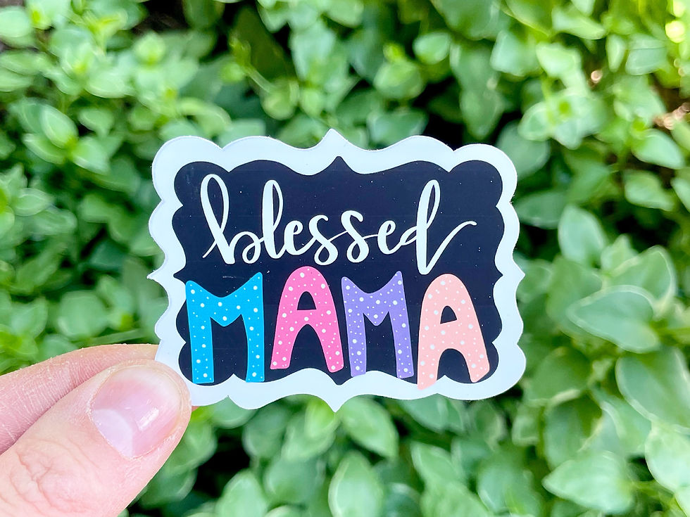 Thumbnail: Blessed Mama | WATERPROOF Hand Lettered Sticker