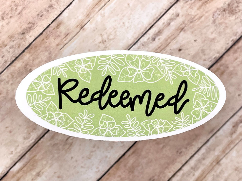 Thumbnail: Redeemed | WATERPROOF Hand Lettered Affirmation Sticker