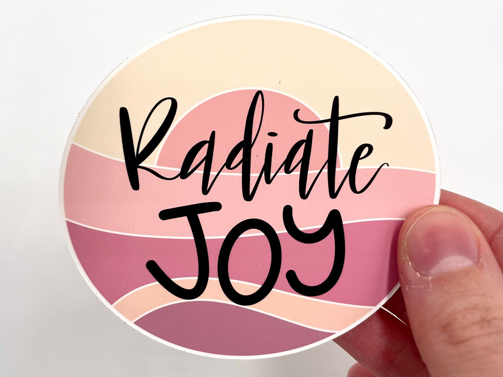 Thumbnail: Radiate Joy | WATERPROOF Hand Lettered Sticker