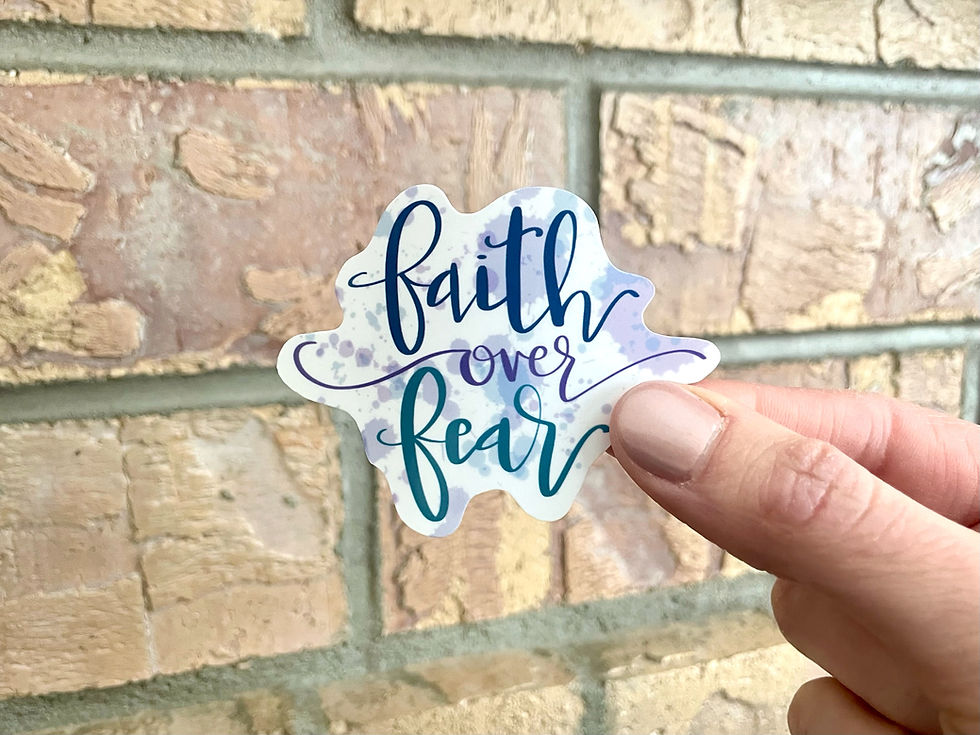 Thumbnail: Faith Over Fear | WATERPROOF Hand Lettered Sticker