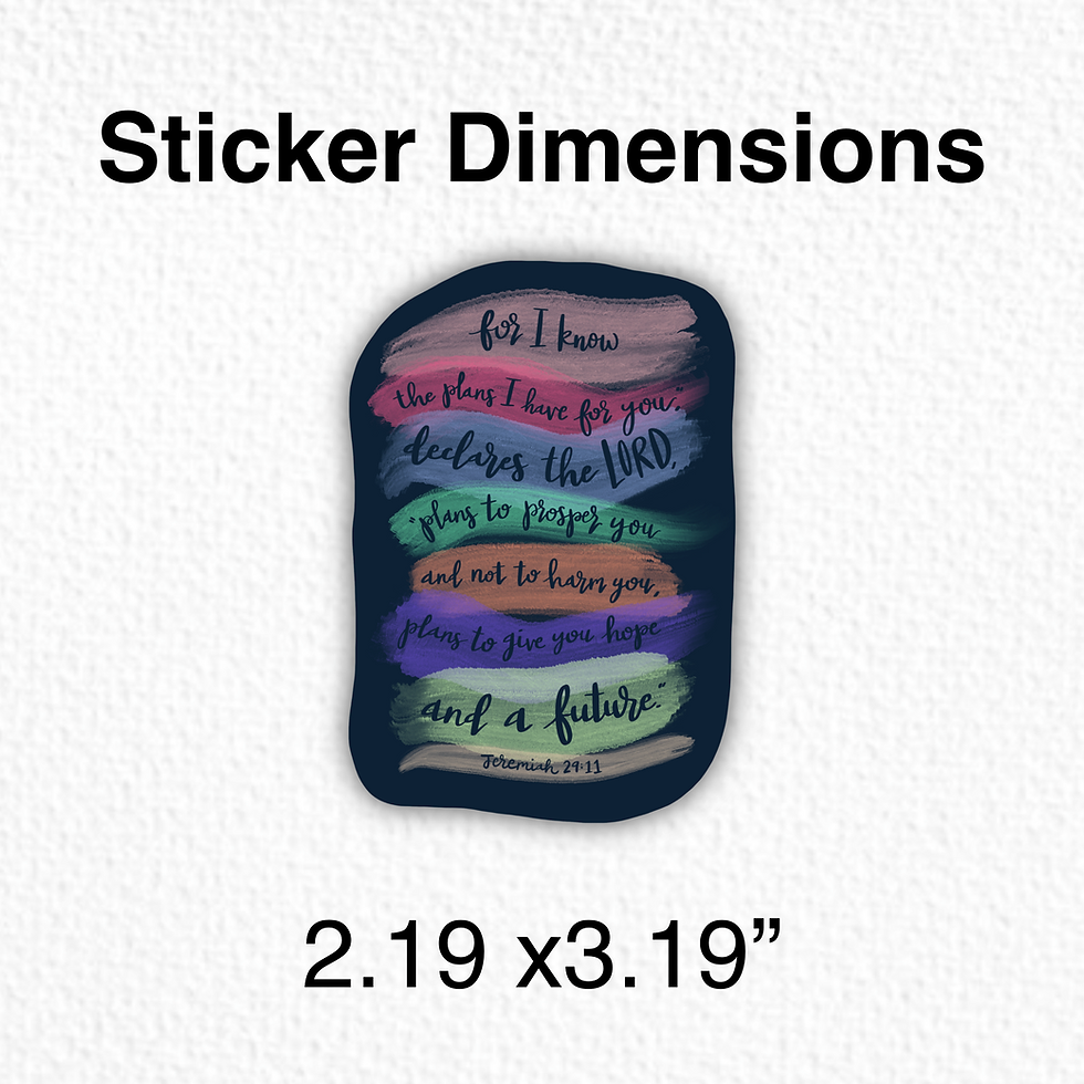Thumbnail: Jeremiah 29:11 | WATERPROOF Hand Lettered Sticker