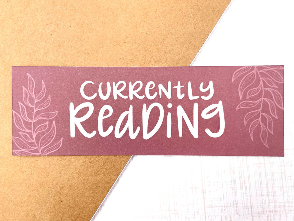 Thumbnail: Currently Reading | Hand Lettered Cardstock Bookmark