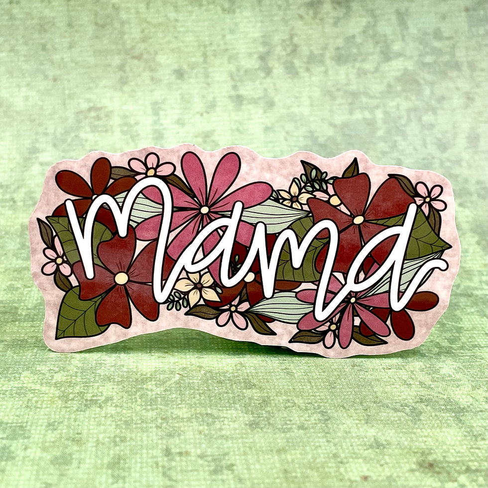 Thumbnail: Mama | WATERPROOF Hand Lettered Floral Sticker