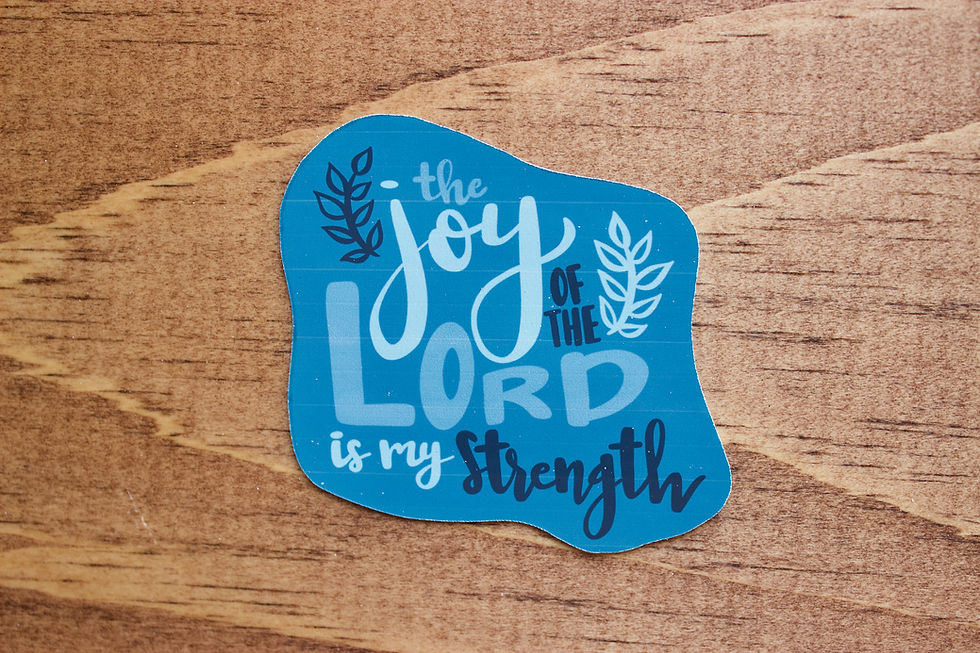 Thumbnail: The Joy of the Lord is my Strength | WATERPROOF Hand Lettered Sticker
