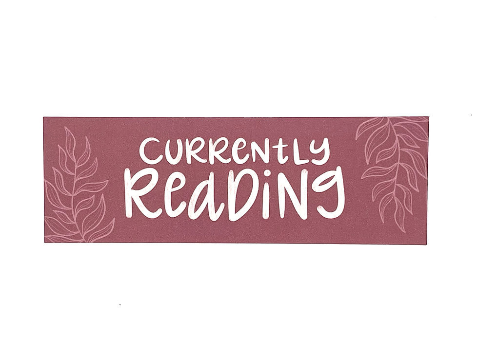 Thumbnail: Currently Reading | Hand Lettered Cardstock Bookmark