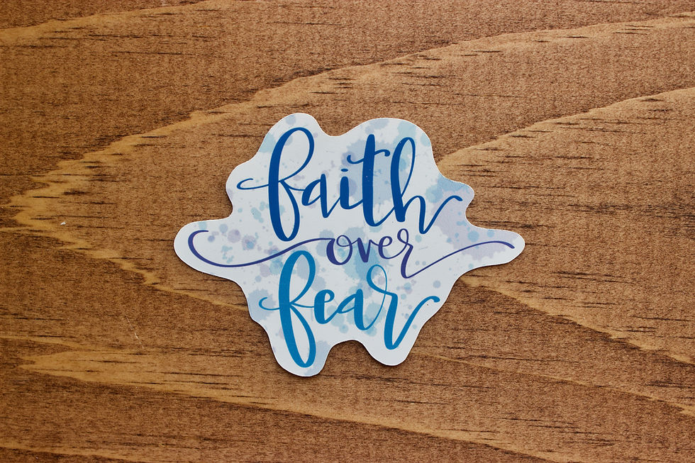 Thumbnail: Faith Over Fear | WATERPROOF Hand Lettered Sticker