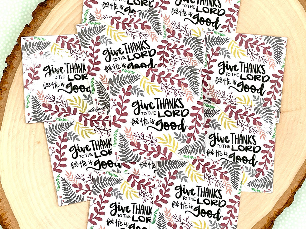 Thumbnail: Give Thanks to the Lord, for He is Good | WATERPROOF Hand Lettered Sticker