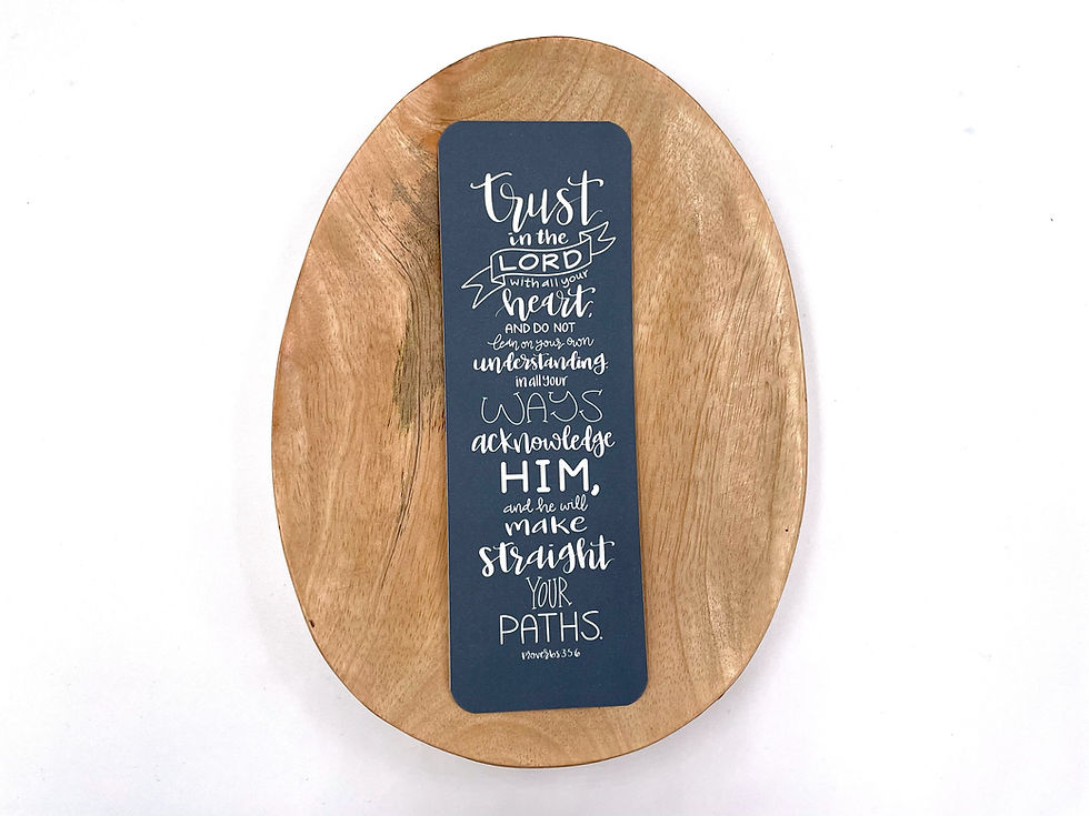 Thumbnail: Proverbs 3:5-6 | Hand Lettered Cardstock Bookmark