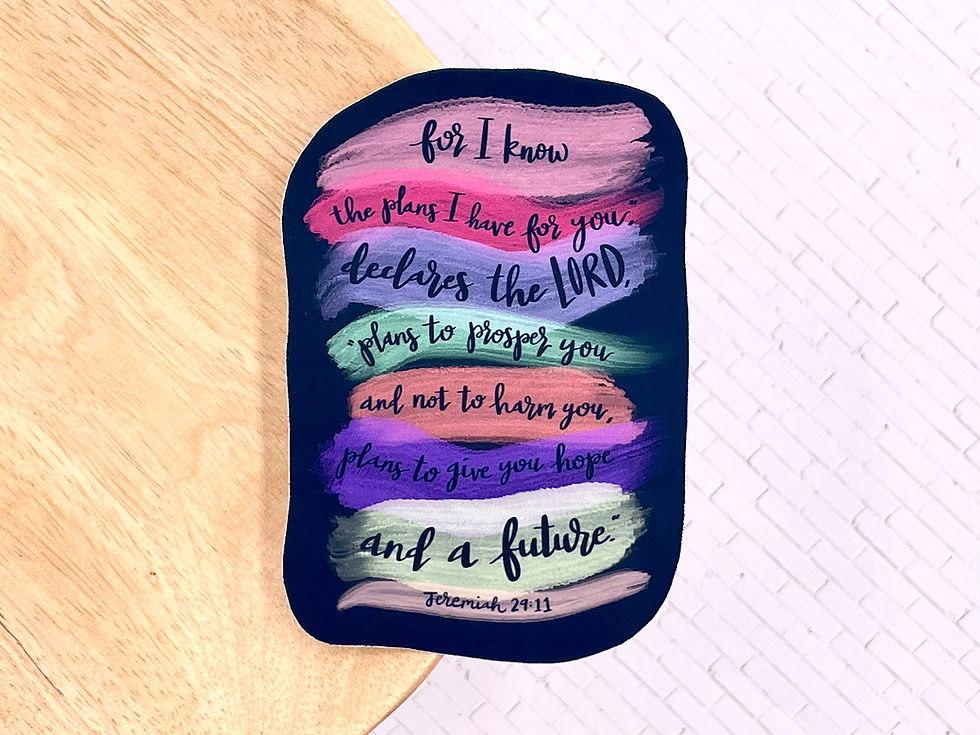 Thumbnail: Jeremiah 29:11 | WATERPROOF Hand Lettered Sticker