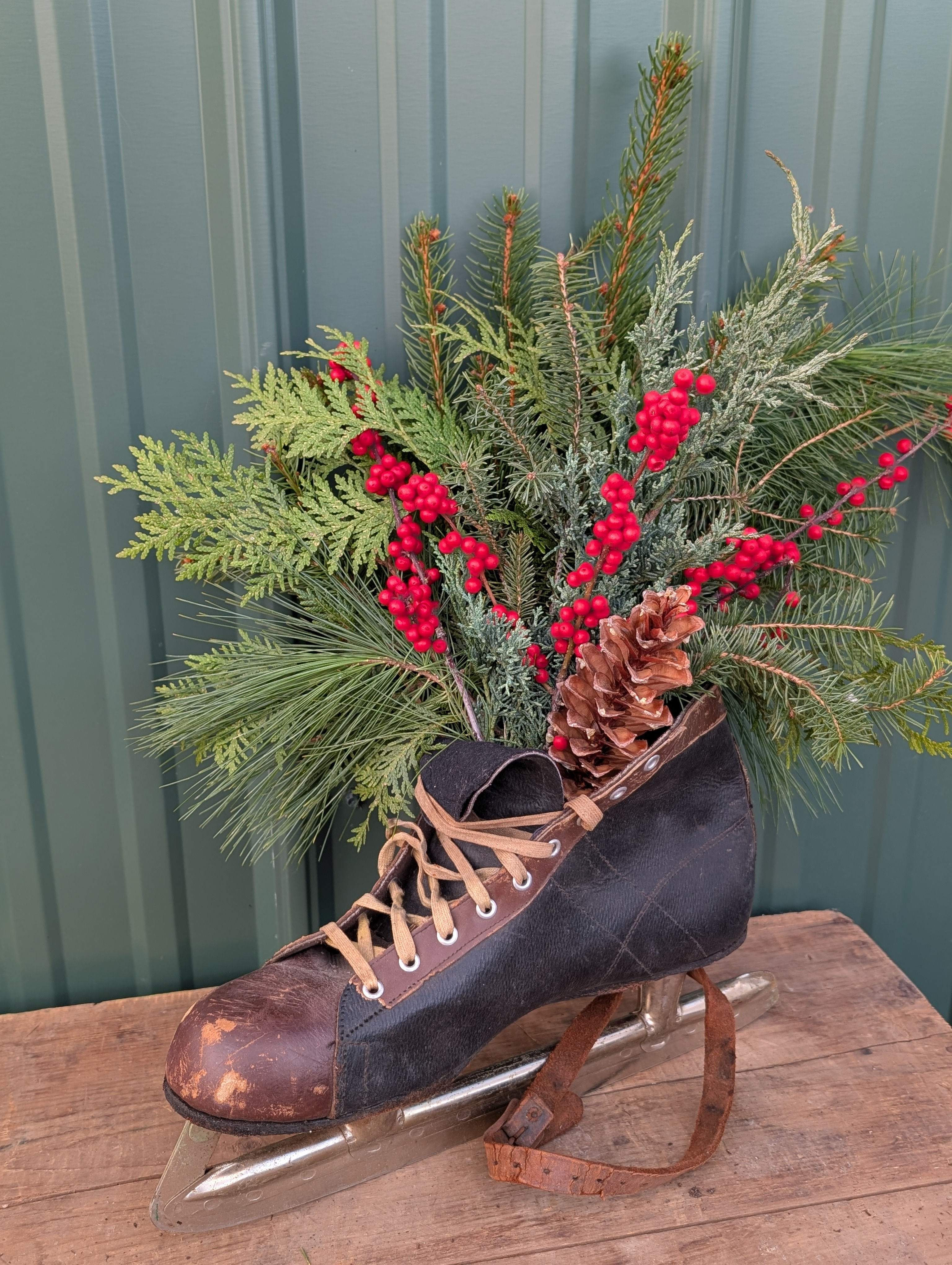 Evergreen Vintage Ice Skate 