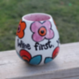 Wine First Stemless Wine Glass