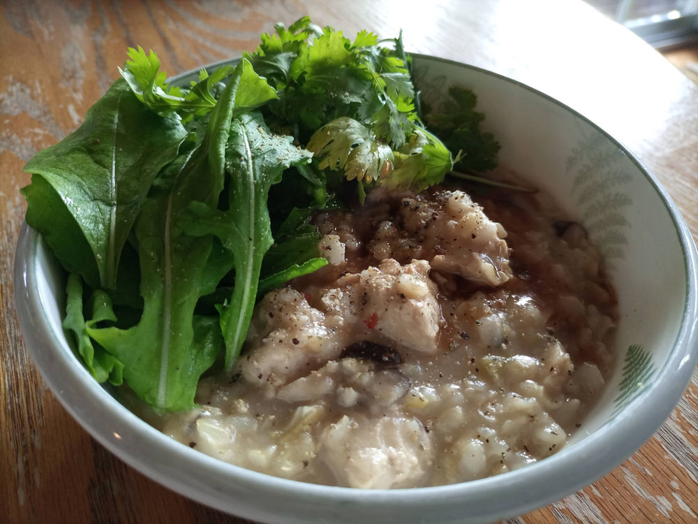 Congee Rice Porridge with Shitake Mushroom
