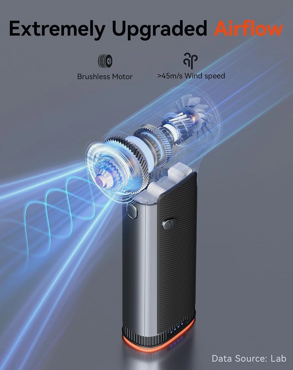 Thumbnail: WOLFBOX MF200 Compressed Air Duster - Swappable Battery Cartridge