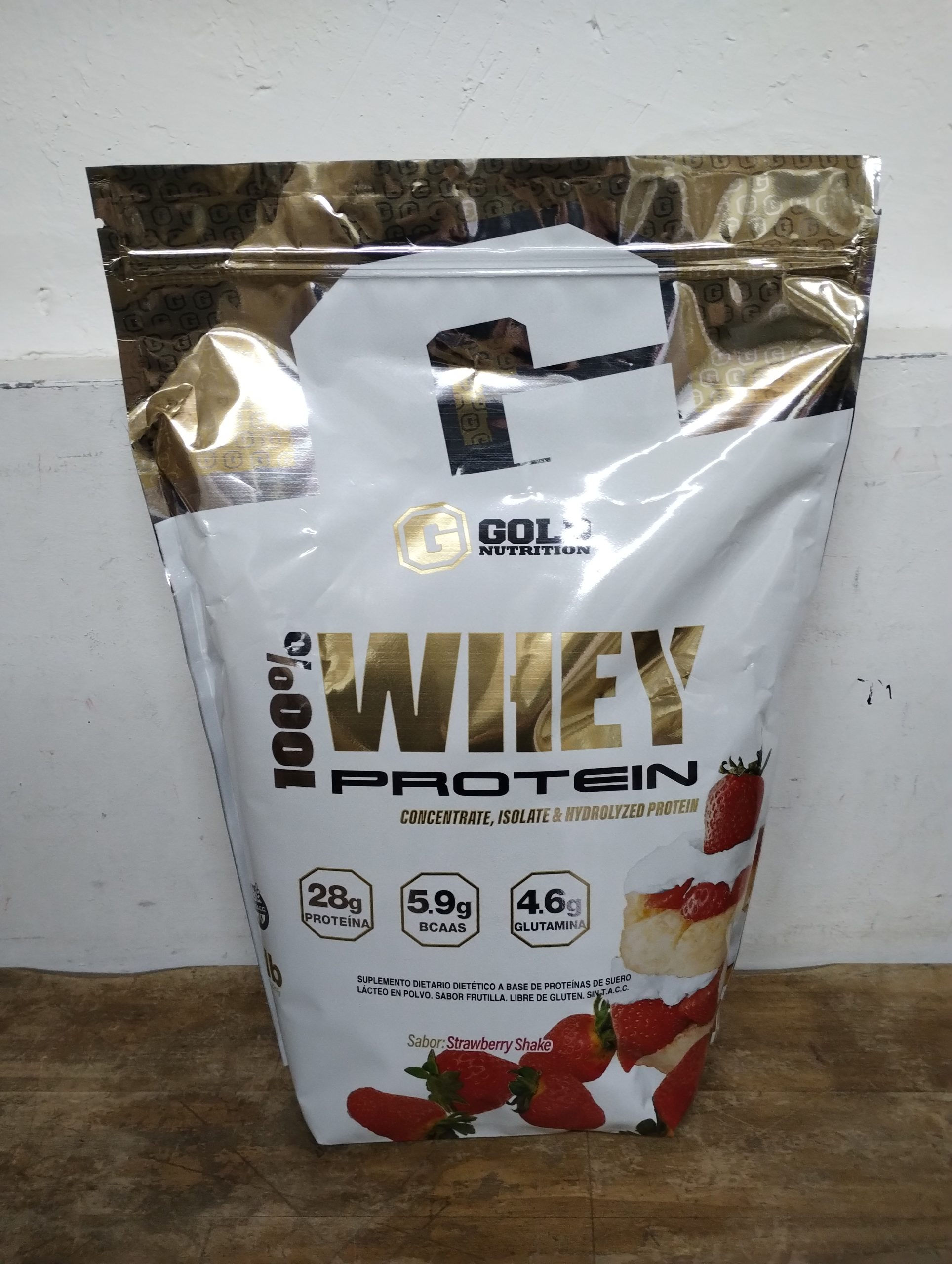 GOLD NUTRITION-100% WHEY PROTEIN – 2,5 kilogramos, Frutilla