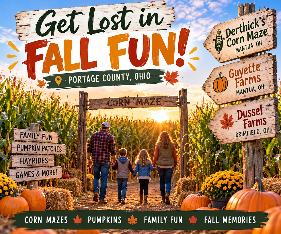 🌽 Get Lost in Fall Fun! Explore Portage County's Corn Mazes! 🍁